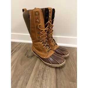 LL Bean 2.5 TEK Tall Duck Boots Waterproof Leather Bar Harbor Women's Size 6.5